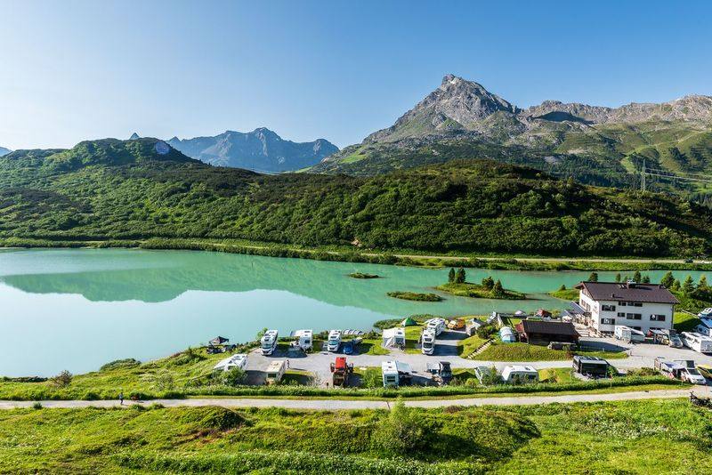 Camping Zeinissee | motorhome, caravan, pitches, tent sites | Paznaun &  Montafon